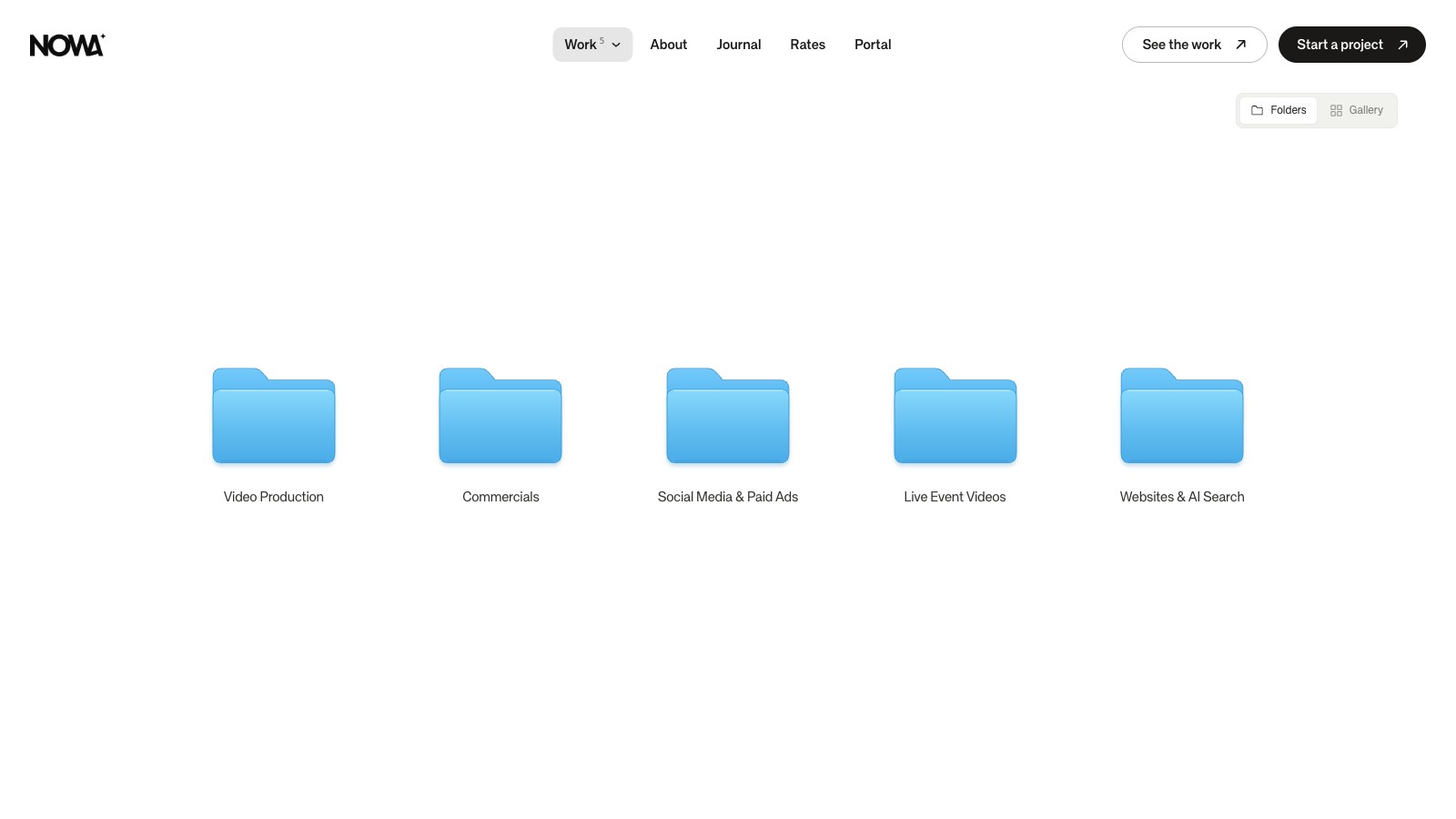 NOWA website — The work