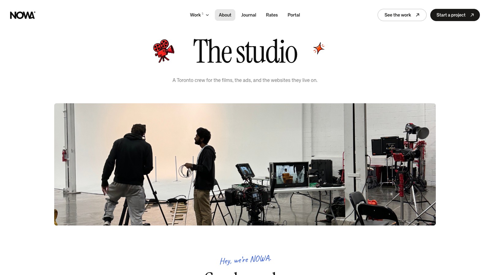NOWA website — The studio